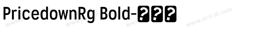 PricedownRg Bold字体转换